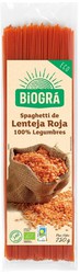 Spaguetti de lenteja roja Legumbres Ecológicas Biogra 250 grs