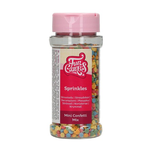 Sprinkle decoración azúcar confetti mix 60 grs funcakes