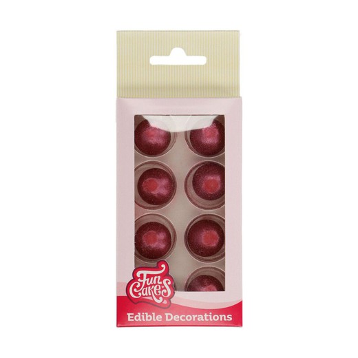 Saupoudrer de perles de chocolat rubis funcakes 8 unités