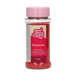 Sprinkle perlas rojo nonpareils funcakes 80 grs