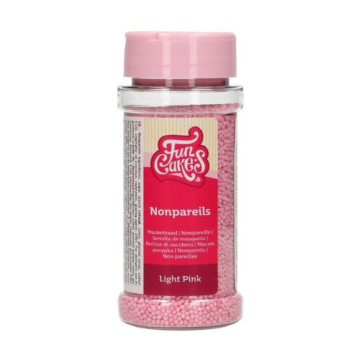 Sprinkle light pink pearls nonpareils funcakes 80 grs