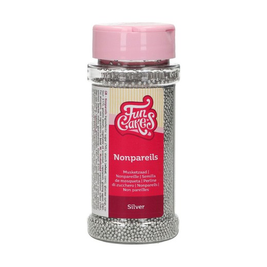 Sprinkle pearls silver silver nonpareils funcakes 80 grs
