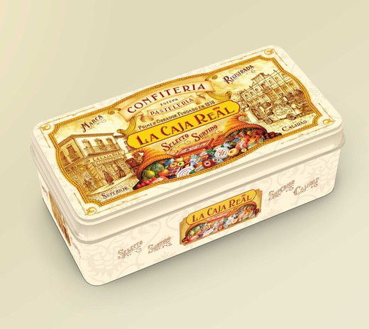 Christmas Sweets Assortment La Caja Real Estepa Metal Tin 1 kg