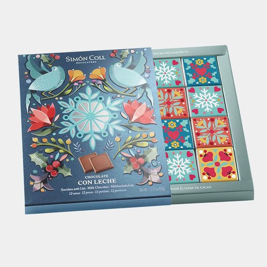 Kerstmelkchocolade Napolitaans Assortiment Geschenkdoos 12 stuks