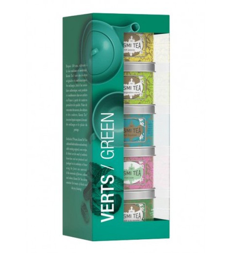 Różne prezenty z zielonej herbaty kusmi herbata 5x25 grs luzem