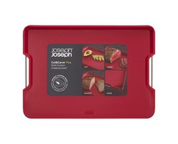 Large Red Kitchen Chopping Board Cut Carve Joseph Tilted