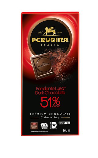 Ταμπλέτα μαύρης σοκολάτας 51% 86 gr perugina