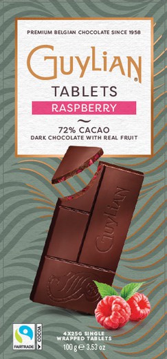 Tableta Chocolate Belga Guylian Chocolate Negro 72% Raspberry 100 Grs