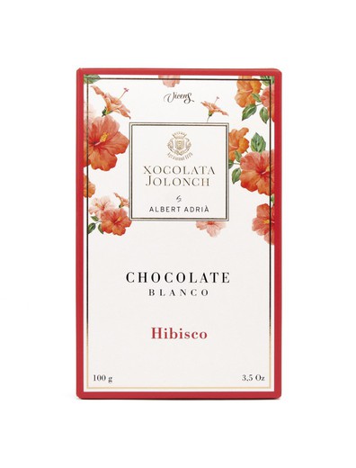 Barra de chocolate branco com hibisco Albert Adrià Jolonch 100 grs