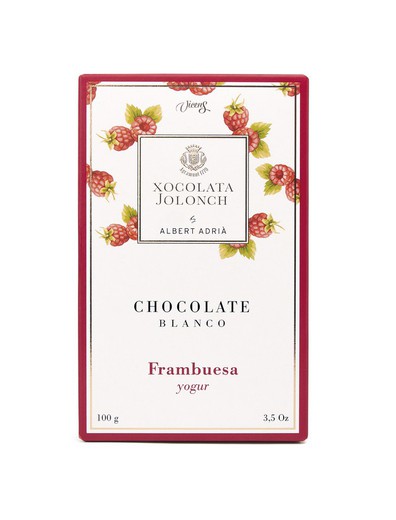 Tableta chocolate blanco frambuesa yogur albert adrià jolonch 100 grs