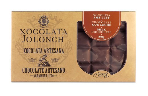 Tableta chocolate con leche jolonch 250 grs