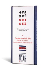 Tableta chocolate negro 75% costa rica  carré suisse 100 grs