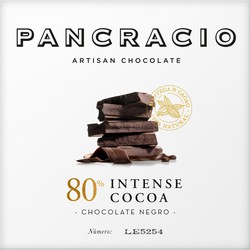 Tableta Chocolate Negro 80% Pancracio 40 grs