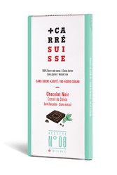 Dark chocolate bar with stevia carré suisse 100 grs