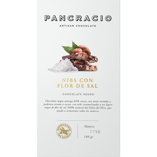 Pancracio Flor de Sal Mörk chokladtablett 100 gr