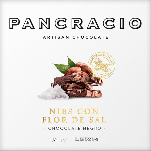 Pancracio Flor de Sal Mörk chokladtablett 40 gr