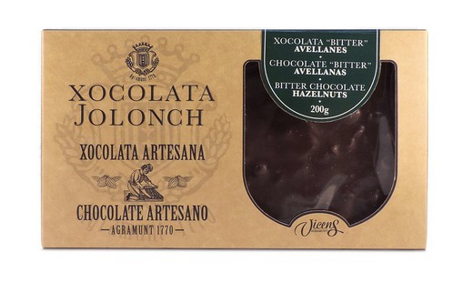 Tablette chocolat noir et noisette Jolonch 200 grs