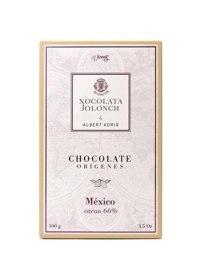 Barra de chocolate origem méxico 66% cacau albert adrià jolonch 100 grs