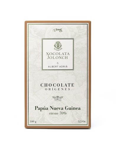 Barra de chocolate origens papua nova guiné 70% cacau albert adrià jolonch 100 grs