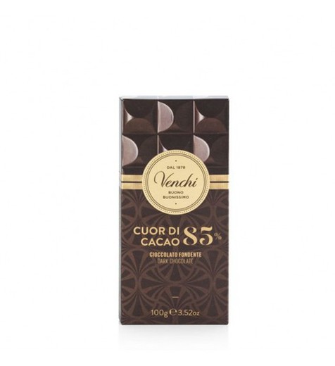 Tavoletta di cioccolato fondente Venchi 85% 100 g