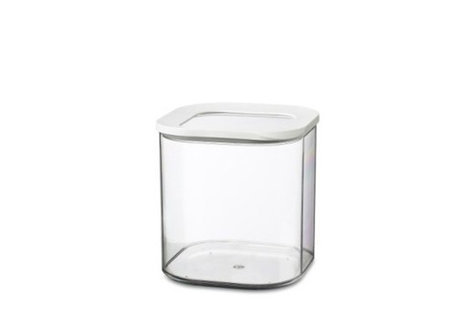 Modula square stackable kitchen jar 2750 ml - white