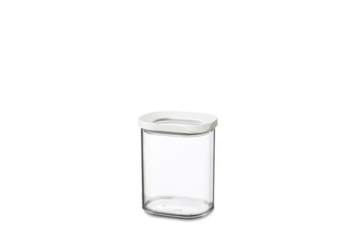 Modula mini 375 ml stackable kitchen jar - white