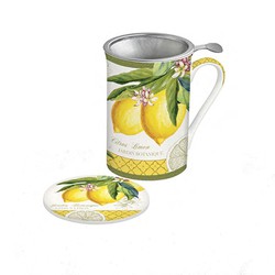 Taza Infusiones Lemon Con Filtro 30 Cl Porcelana Easy Life