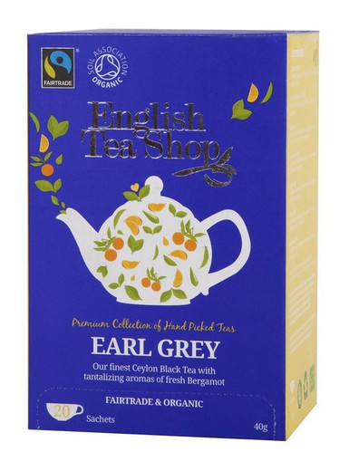Te bio earl grey 40g inglês tea shop