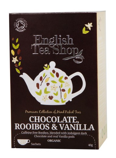 Te bio rooibos chocolate vanilla 40g αγγλικό κατάστημα τσαγιού