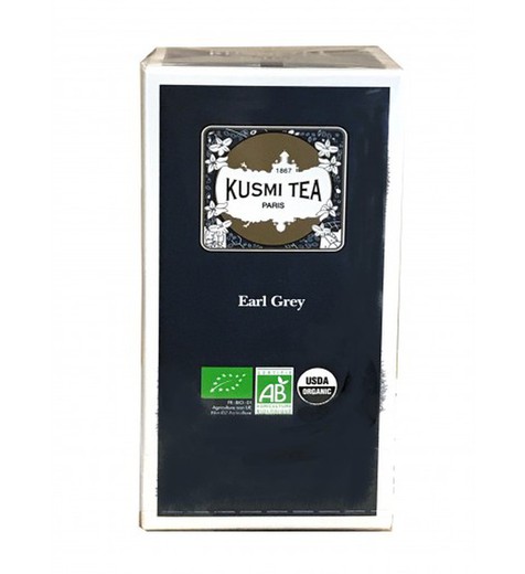 Czarna herbata earl grey kusmi 25 ekologicznych saszetek