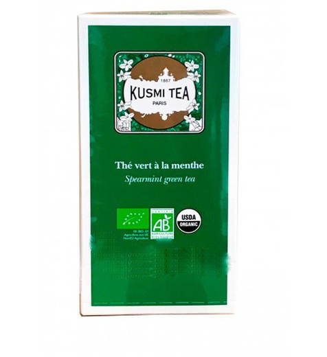 Organic green tea with mint kusmi tea 25 sachets