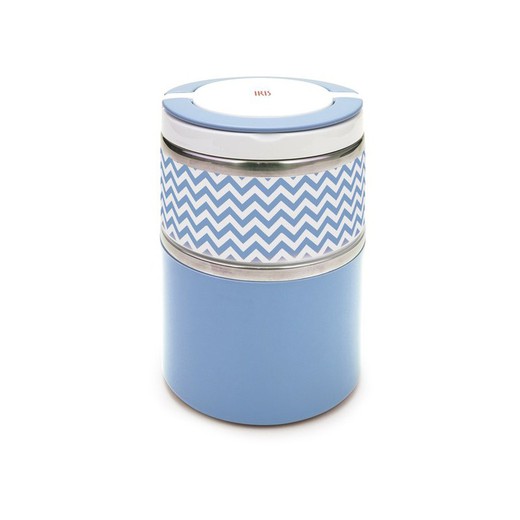 Thermos lunchbox double blue inox 0,9l ίρις
