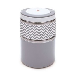 Thermos lunchbox double grey inox 0,9l iris