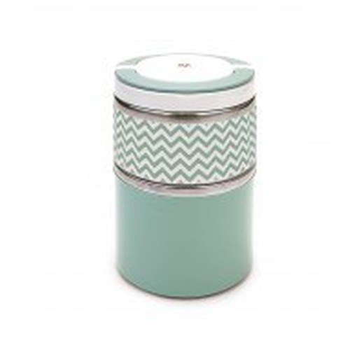 Thermos lunchbox double green inox 0,9l iris