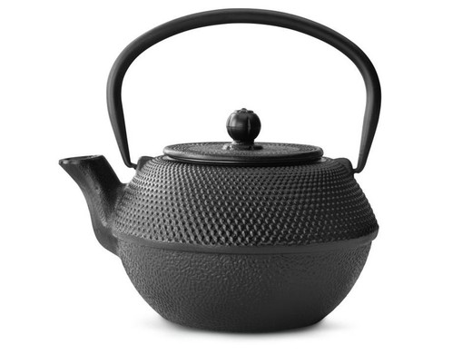 1.2l kettle with strainer jang black cast iron bredemeijer