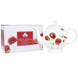 Ashdene Poppies Teapot With Filter