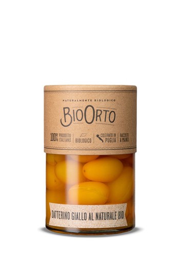 Tomates datterini amarillos cherry bio al natural Bio Orto 370 ml
