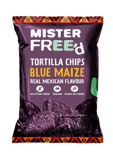 Tortilla chips maiz azul mr free'd 135 grs