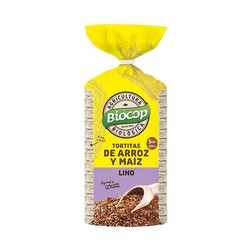 Tortitas arroz maiz lino biocop 200 g bio ecológico