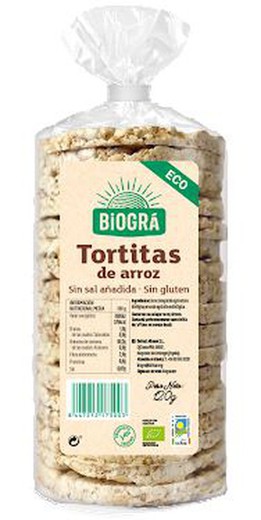 Tortitas de arroz sin gluten Ecológicas Biogra