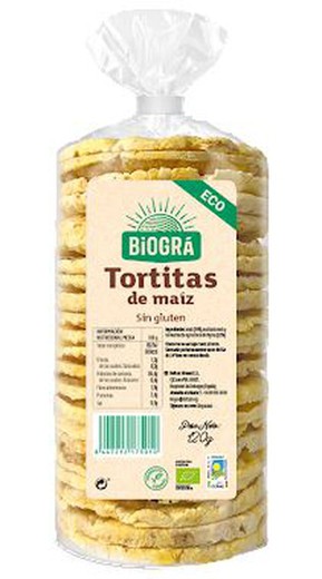 Tortitas de maíz Sin gluten Ecológicas Biogra