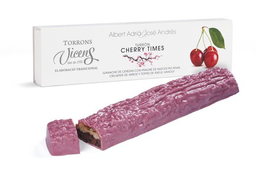 Turron Cherry Times Cereza Albert Adrià & José Andres Especial alargado
