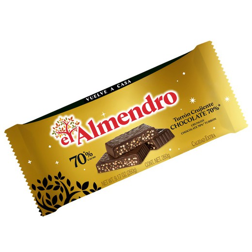 Turrón Chocolate 70% El Almendro 260 grs