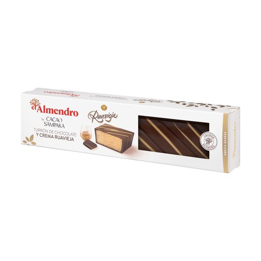 Turrón Chocolate con Crema Ruavieja 175 grs El Almendro