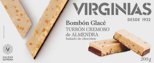 Krämig mandelnougatbonbon glacé virginias 200 gr glutenfri