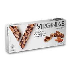 Chocolate nougat with virginia almonds 200 gr gluten-free