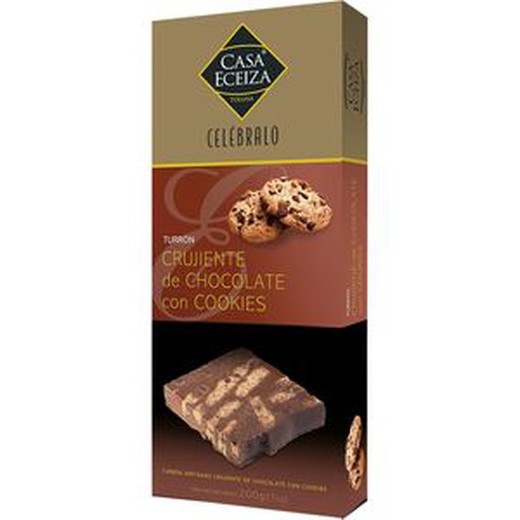 Turron De Crujiente De Chocolate Cookies 200 grs Casa Eceiza