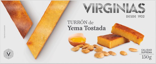 Turrón de yema tostada virginias 200 grs sin gluten