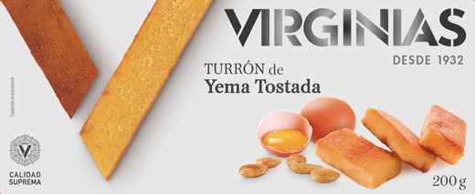 Nougat aux jaunes de Virginie grillés 200 gr sans gluten