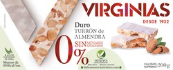 Nougat de amêndoa dura sem adição de açúcar virginias 200 gr sem glúten